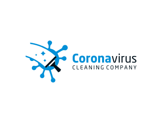 Coronavirus cleaning company  logo design by gusth!nk