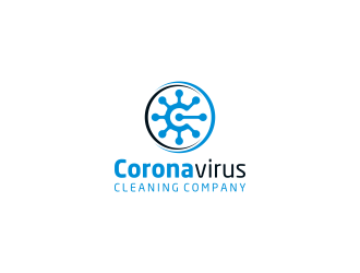 Coronavirus cleaning company  logo design by gusth!nk