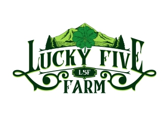 Lucky 5 Farms logo design by alocelja