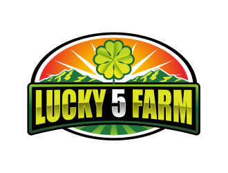 Lucky 5 Farms logo design by Girly