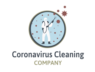 Coronavirus cleaning company  logo design by RealTaj