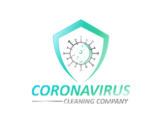 Coronavirus cleaning company  logo design by Gwerth
