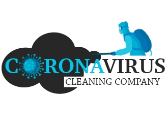 Coronavirus cleaning company  logo design by XyloParadise