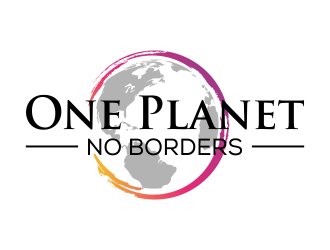 One Planet No Borders logo design by qqdesigns
