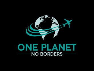 One Planet No Borders logo design by rian38