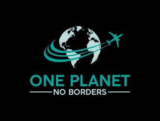 One Planet No Borders logo design by RIANW