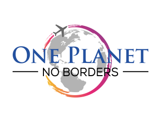One Planet No Borders logo design by qqdesigns