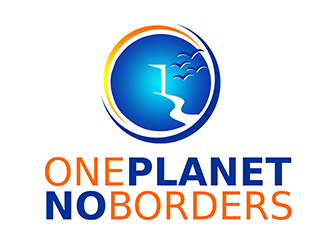 One Planet No Borders logo design by 3Dlogos