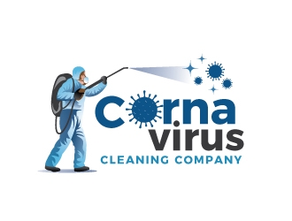 Coronavirus cleaning company  logo design by creativehue