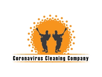 Coronavirus cleaning company  logo design by happywinds logo