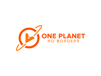 One Planet No Borders logo design by jafar
