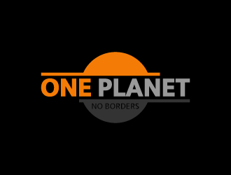 One Planet No Borders logo design by fastsev