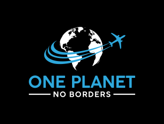 One Planet No Borders logo design by RIANW