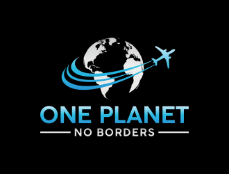 One Planet No Borders logo design by RIANW