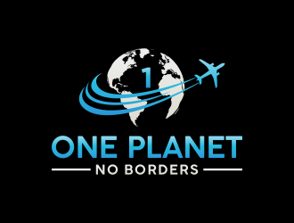 One Planet No Borders logo design by RIANW