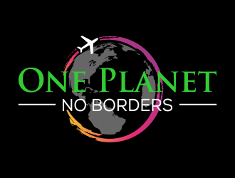 One Planet No Borders logo design by qqdesigns