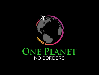 One Planet No Borders logo design by qqdesigns