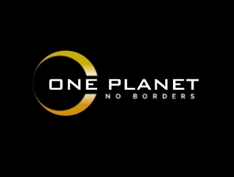One Planet No Borders logo design by Rexx