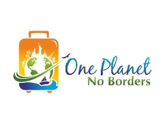 One Planet No Borders logo design by ruki