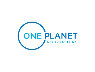 One Planet No Borders logo design by Barkah