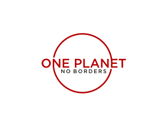One Planet No Borders logo design by Barkah