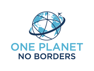 One Planet No Borders logo design by akilis13