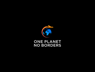One Planet No Borders logo design by violin