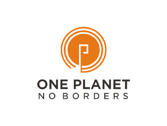 One Planet No Borders logo design by Diponegoro_