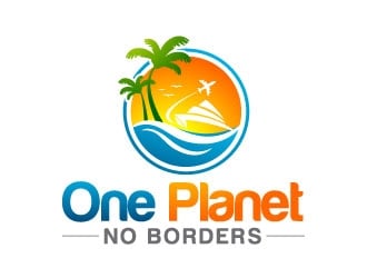 One Planet No Borders logo design by J0s3Ph