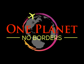 One Planet No Borders logo design by qqdesigns