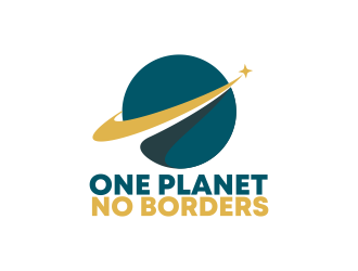 One Planet No Borders logo design by ekitessar