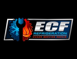 ECF REFRIGERATION logo design by J0s3Ph