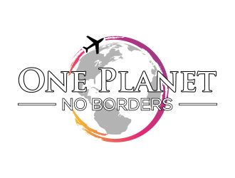 One Planet No Borders logo design by qqdesigns