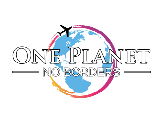 One Planet No Borders logo design by qqdesigns