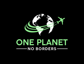 One Planet No Borders logo design by RIANW