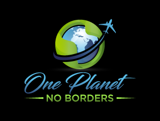 One Planet No Borders logo design by akilis13