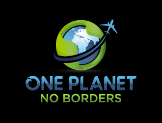 One Planet No Borders logo design by akilis13