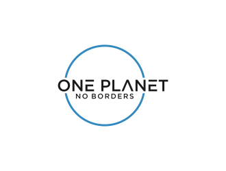 One Planet No Borders logo design by y7ce
