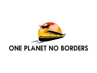 One Planet No Borders logo design by Kipli92