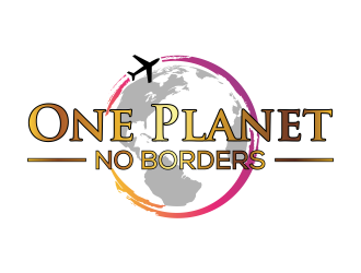 One Planet No Borders logo design by qqdesigns