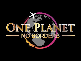 One Planet No Borders logo design by qqdesigns
