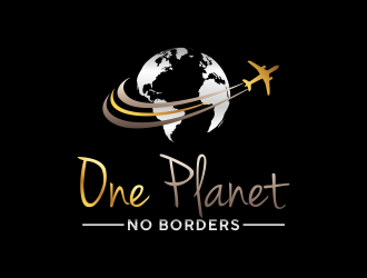 One Planet No Borders logo design by RIANW