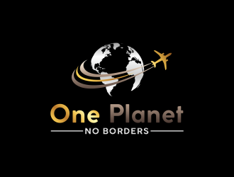 One Planet No Borders logo design by RIANW