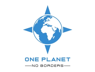 One Planet No Borders logo design by Danny19