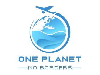 One Planet No Borders logo design by Danny19