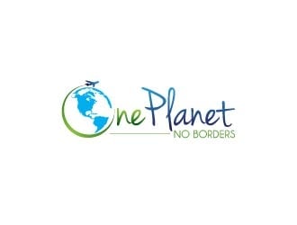 One Planet No Borders logo design by usef44