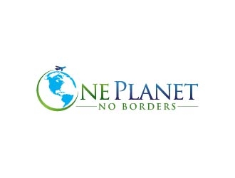 One Planet No Borders logo design by usef44