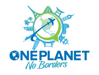 One Planet No Borders logo design by jaize