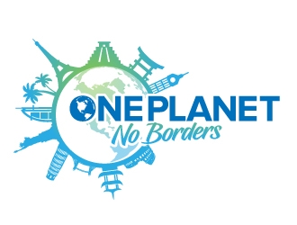 One Planet No Borders logo design by jaize