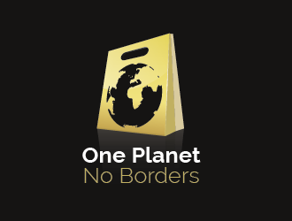 One Planet No Borders logo design by spiritz